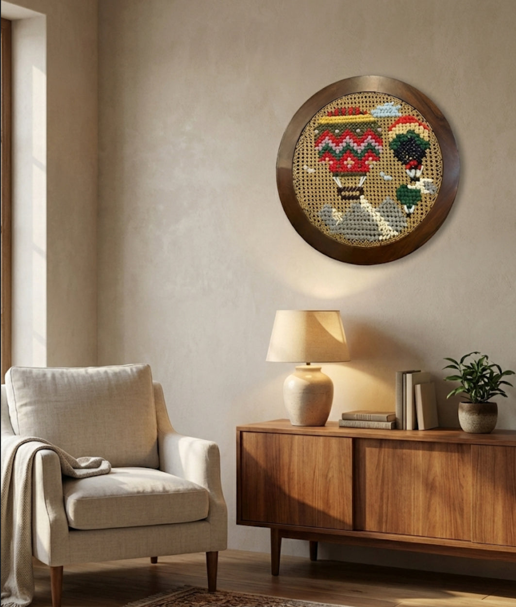 Embroidered Hot Air ballon - 21 inches