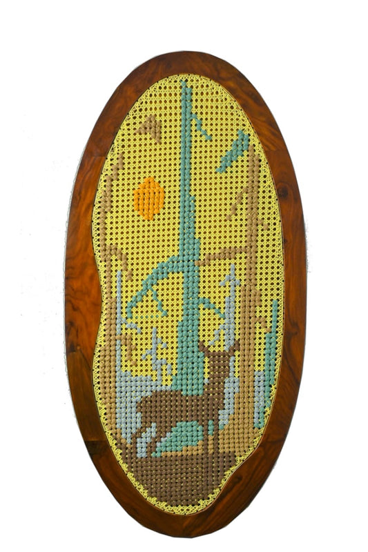 Embroidered Deer Wall hanging - 48 inches