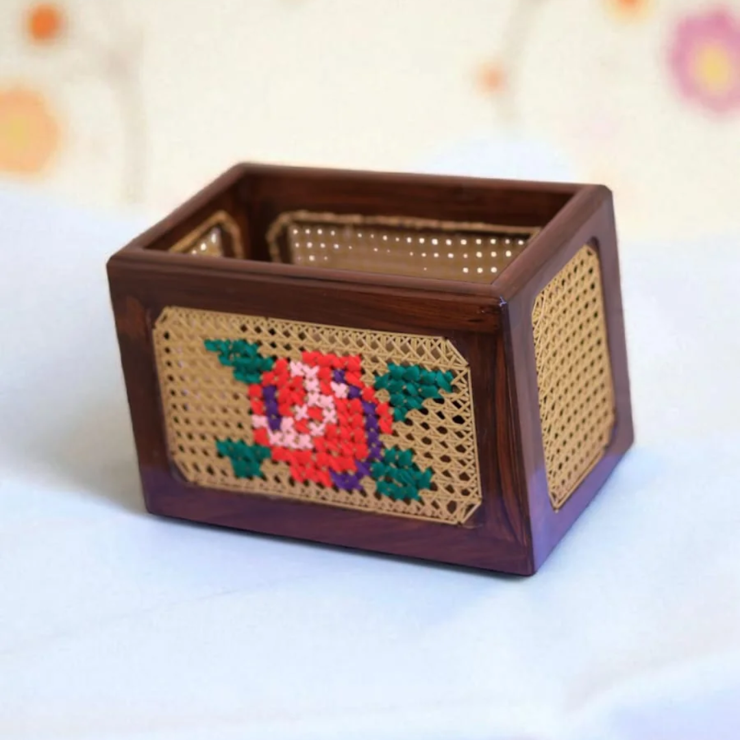 embroidered Accent boxes - 14 x 14 inches