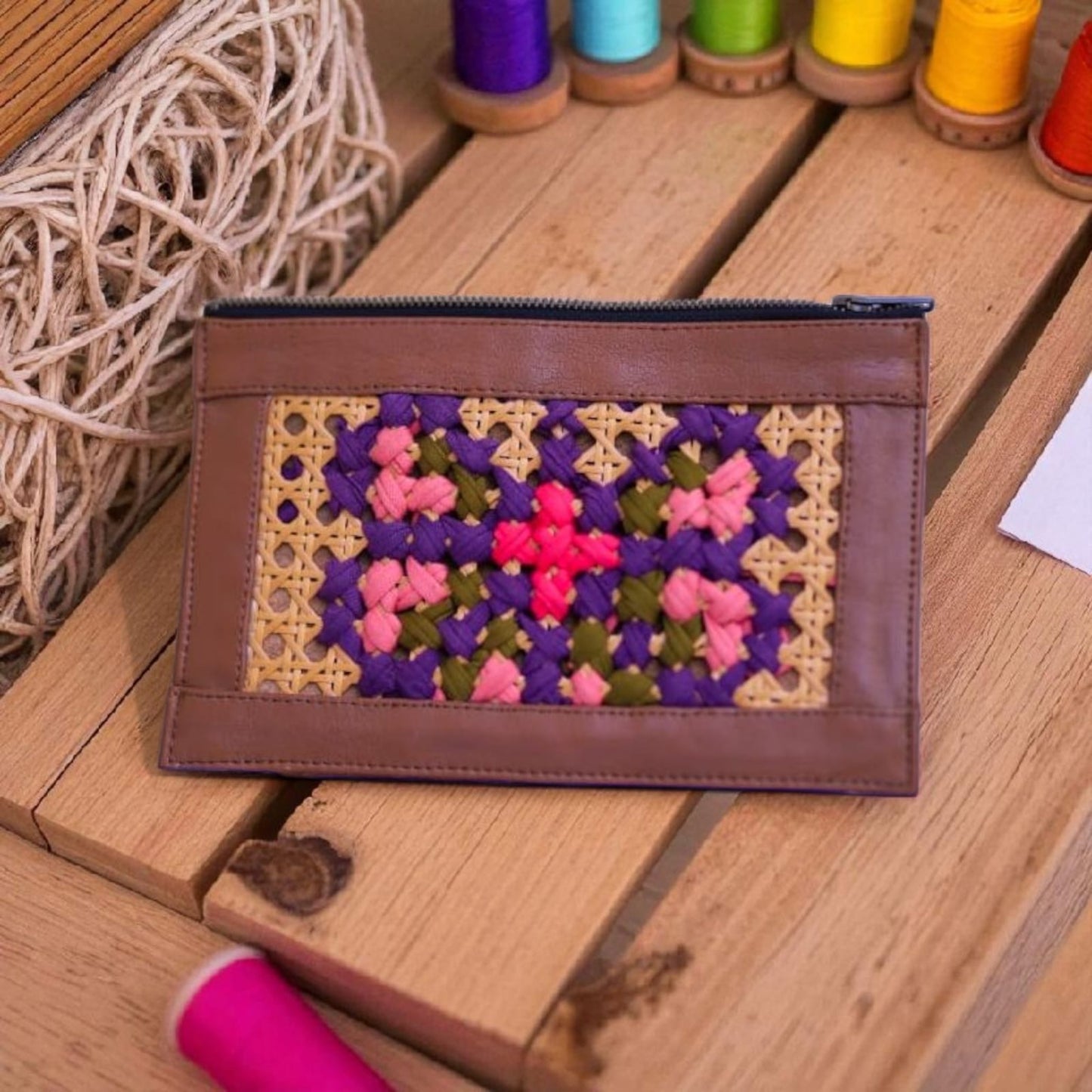 Embroidered Cane purses