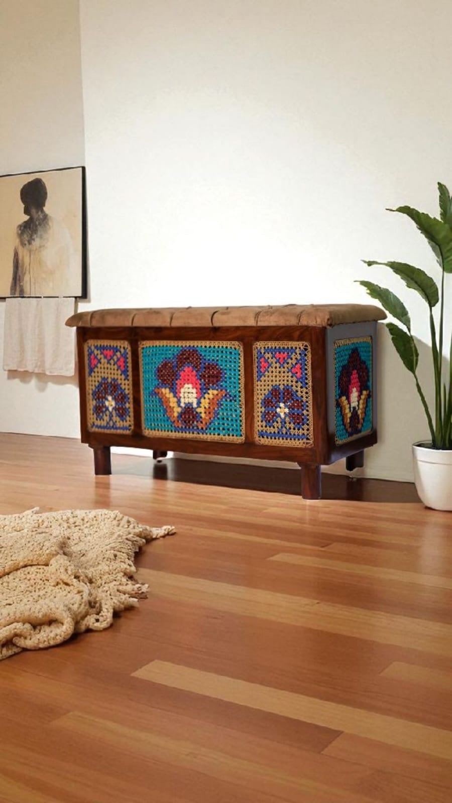 Sitting couch with storage 2 in 1 - 36  x 17 x 21 inches