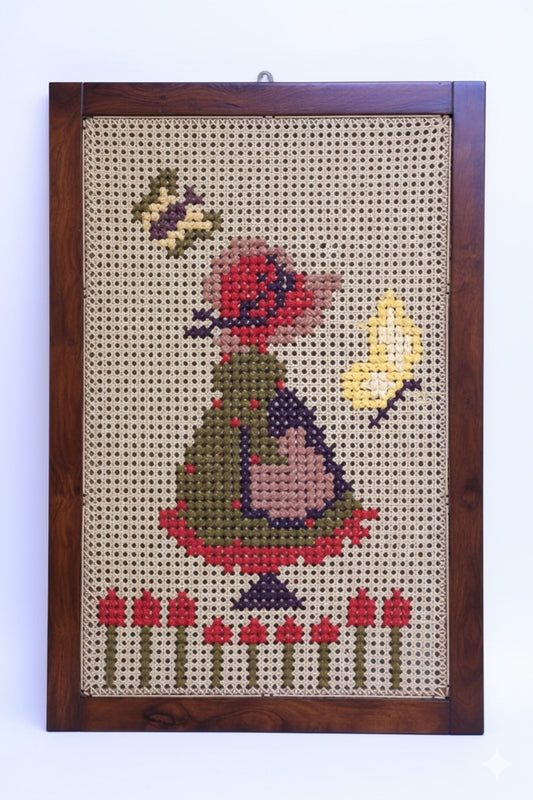 Doll embroidered Wall hanging- 36 x 24 inches