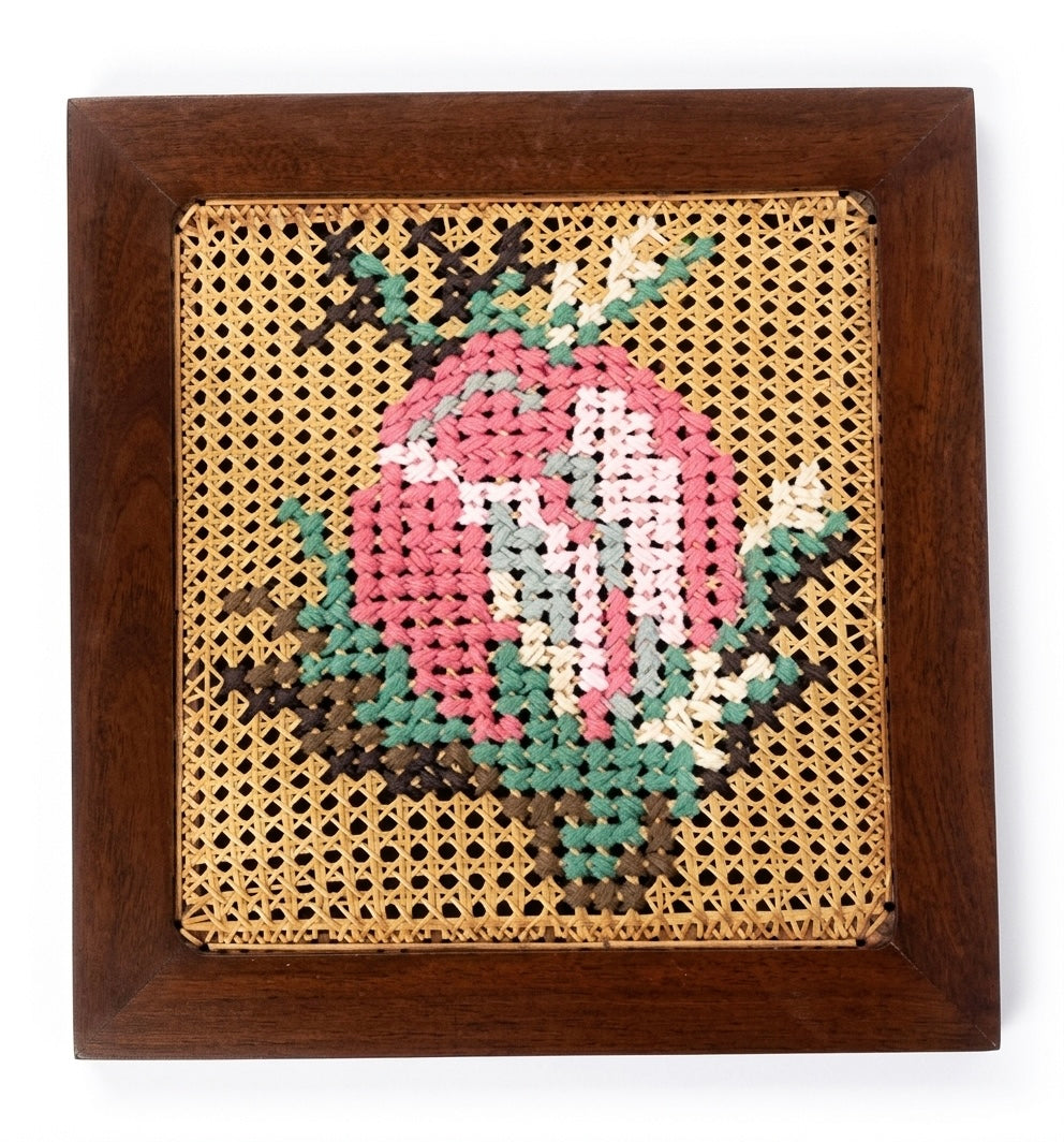 Vintage Rose Motif Wall hanging - 18 x 18