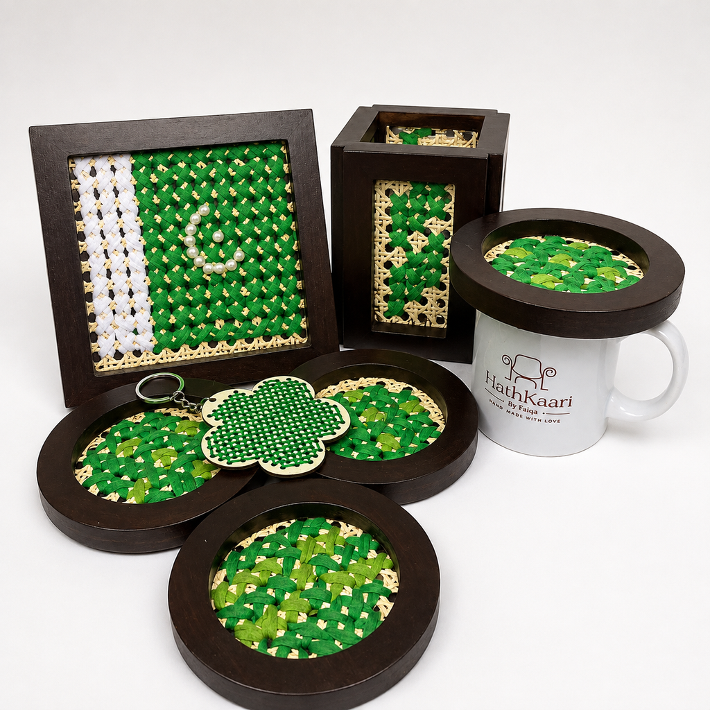 Pakistan Independence Day Embroidery Gift Set | Home & Office Collection