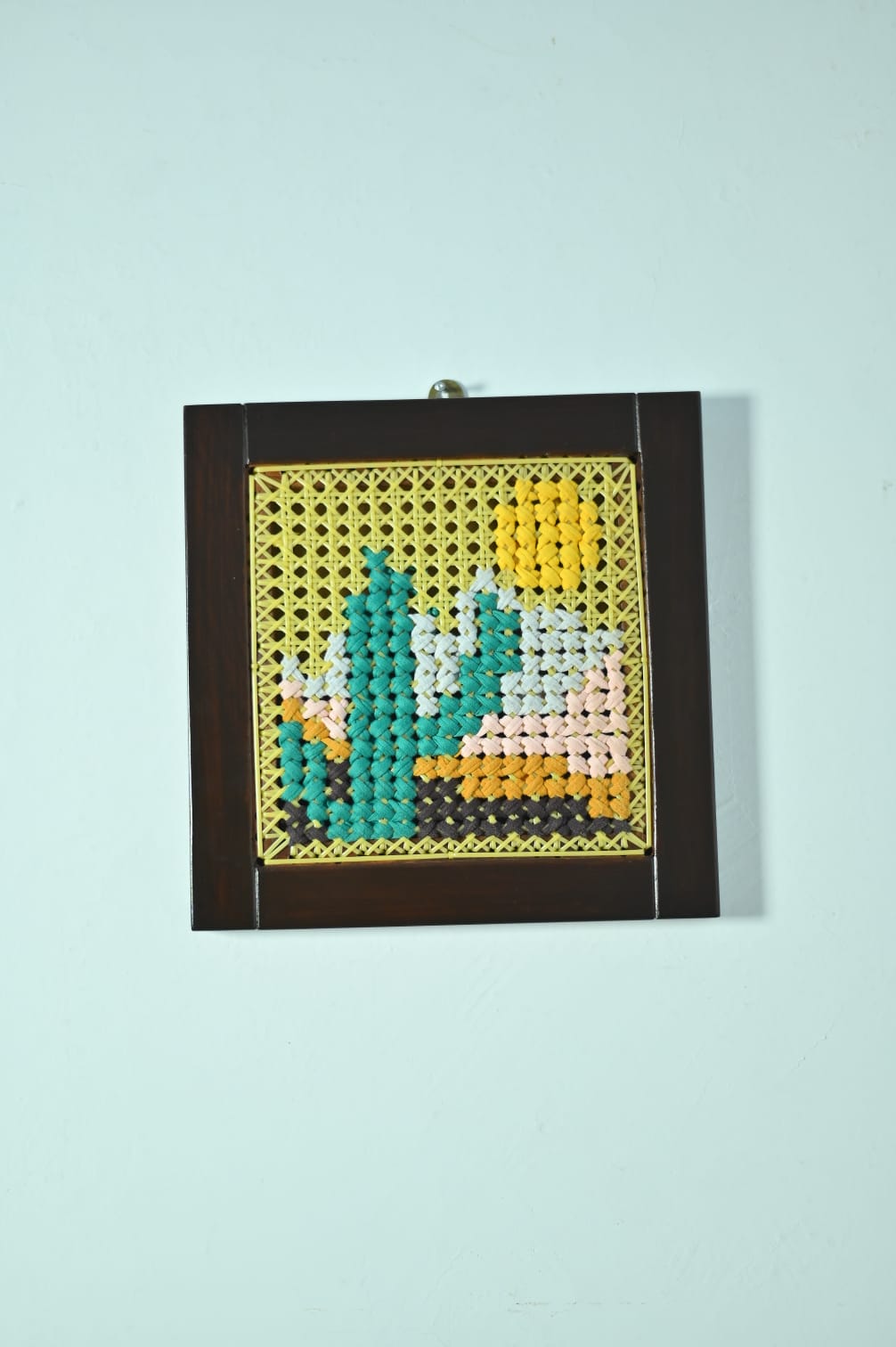 Embroidered mini wall hangings - 12 x 12 inches