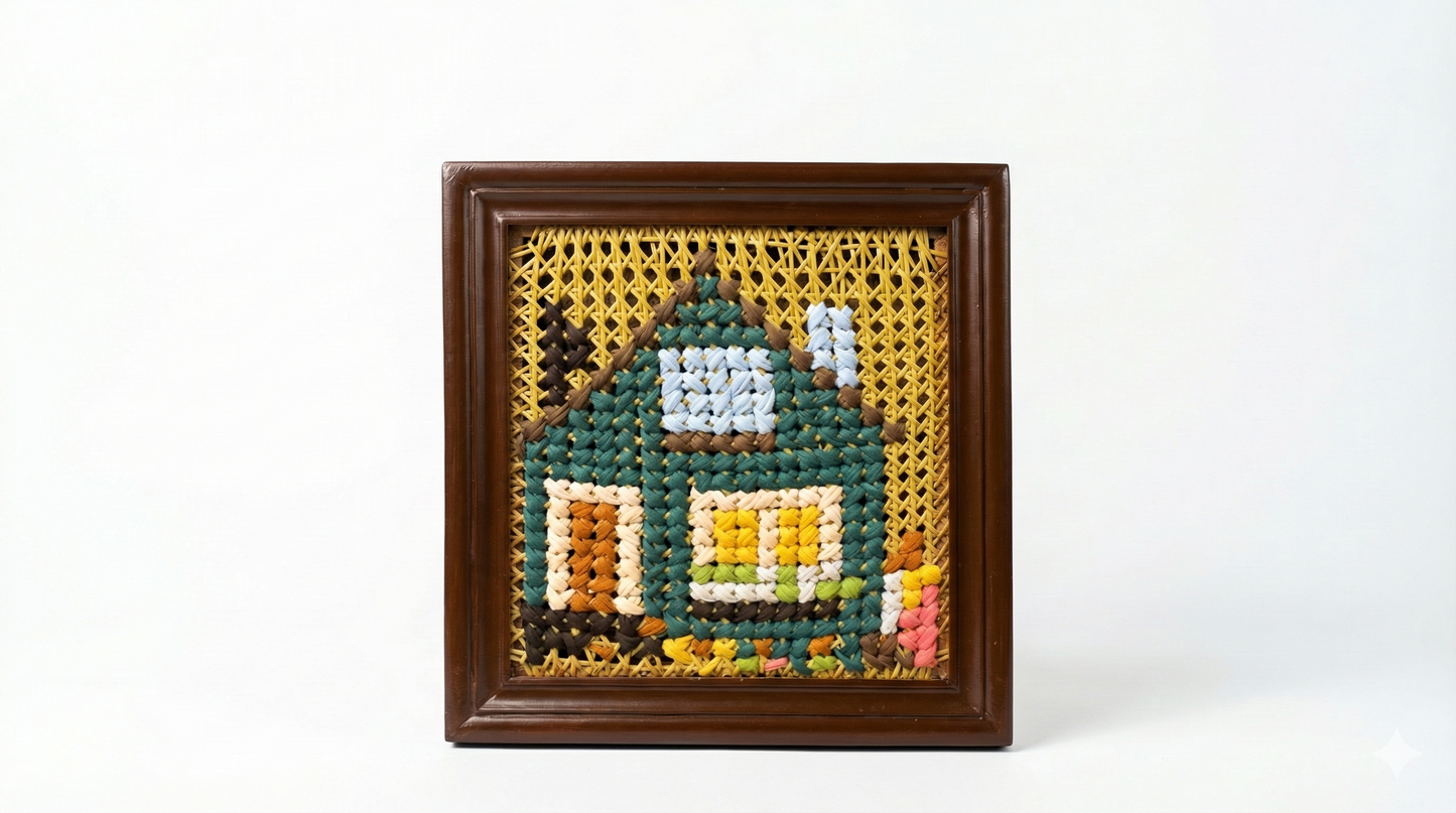Embroidered mini wall hangings - 12 x 12 inches