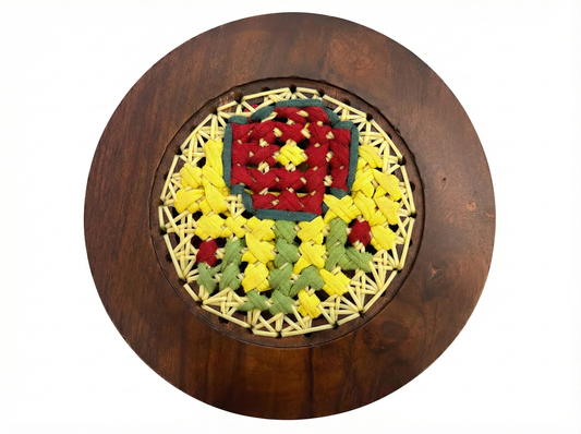 Decor Plate with Wooden Stand - 8 inches