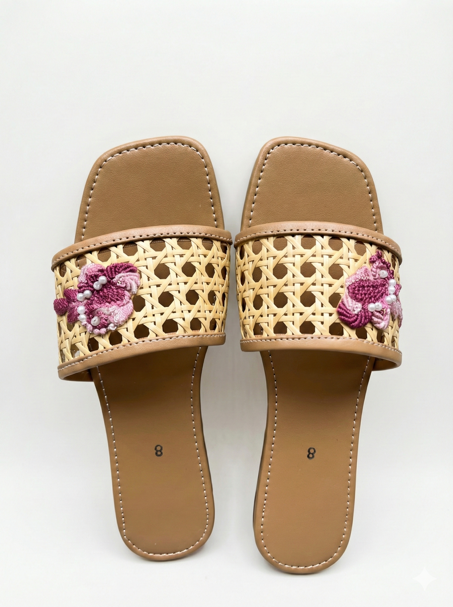 Rattan Embroidered slippers