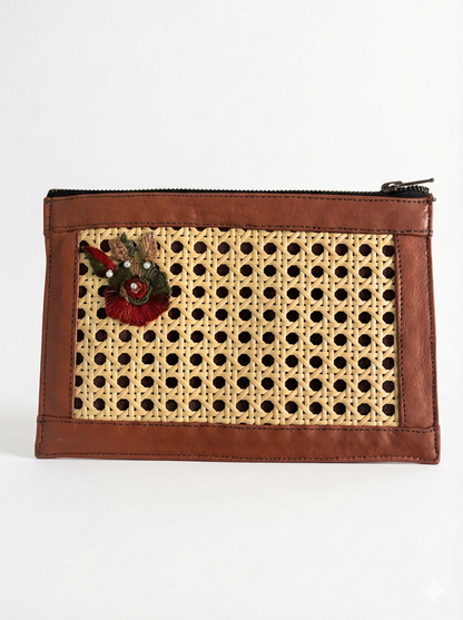The Signature Rattan Set | Handcrafted Purse & Matching Slippers