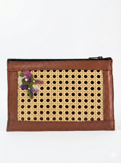 The Signature Rattan Set | Handcrafted Purse & Matching Slippers