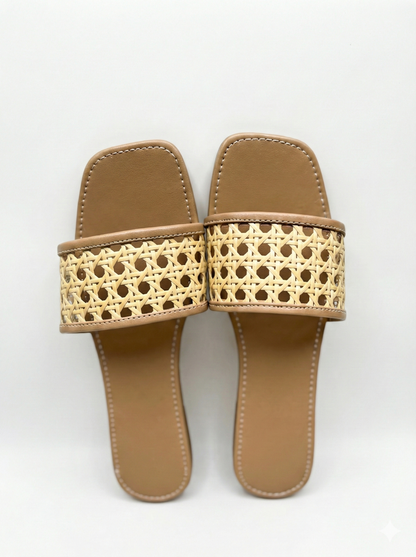 The Signature Rattan Set | Handcrafted Purse & Matching Slippers