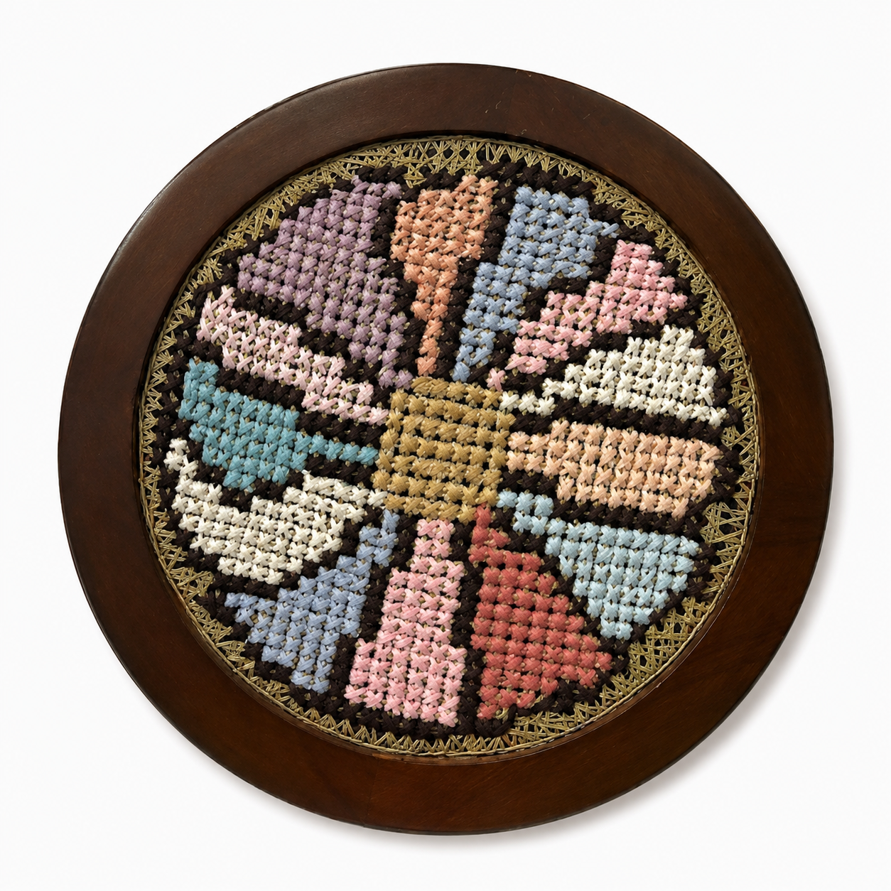 Pastel flower Wall hanging - 21 inches